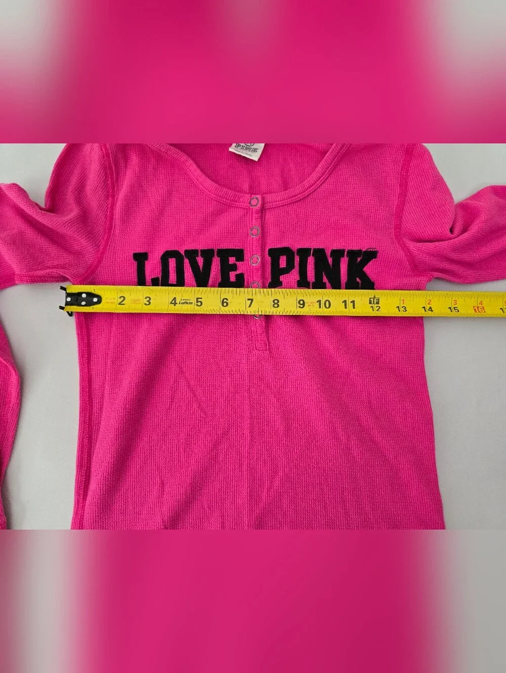 Victoria's Secret LOVE PINK Henley Size Small - Picture 8 of 9